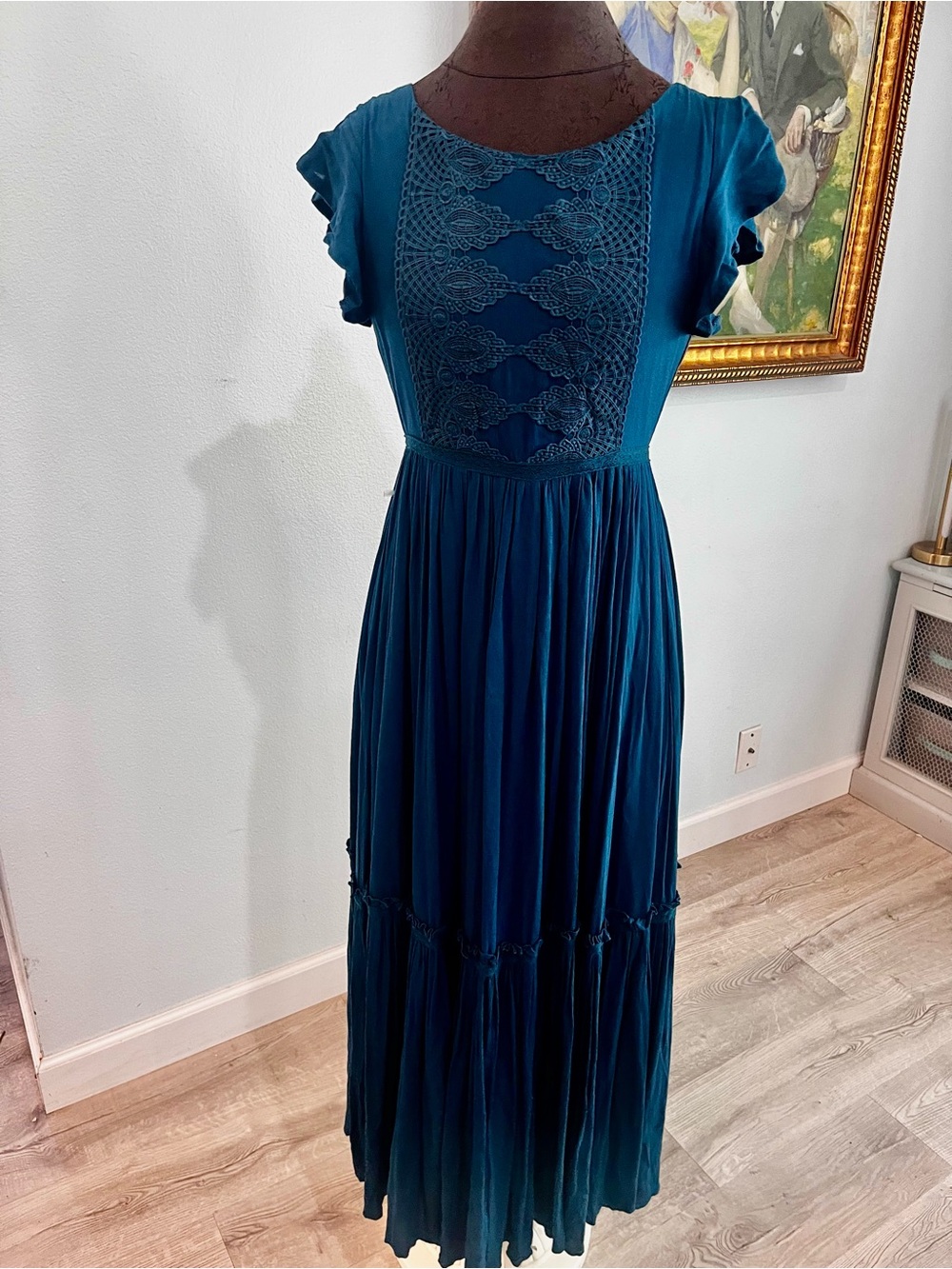 Joyfolie Viola Dress 12 NWT Deep Ocean Teal Maxi Flower Girl Jr Bridesmaid Beach - Picture 2 of 8